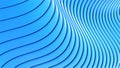 Blue background stripes 3d wavy pattern, elegant abstract striped pattern, interesting spiral architectural minimal background Royalty Free Stock Photo