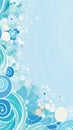 a blue background with swirls and bubbles Royalty Free Stock Photo