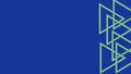 Green triangle shpe on blue background Royalty Free Stock Photo