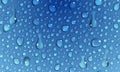 Blue background of water drops