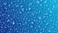 Blue background of water drops Royalty Free Stock Photo