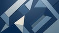 A blue background with white triangles and squares Royalty Free Stock Photo