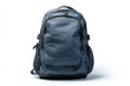 Blue Backpack with Brand-Neutral Design on White Background Royalty Free Stock Photo