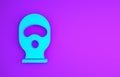 Blue Balaclava icon isolated on purple background. A piece of clothing for winter sports or a mask for a criminal or a thief.