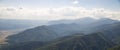 The blue of the Balkan Mountains in Bulgaria