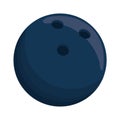 blue ball bowling sport shadow icon Royalty Free Stock Photo