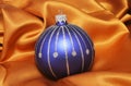 Blue ball on cloth Royalty Free Stock Photo