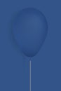 A blue ballon on blue background