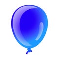 Blue ballon icon, cartoon style