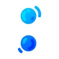 Blue Balloon Colon Mark as Vertically Aligned Dots for Punctuation Vector Illustration