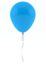 Blue balloon isolated on white Royalty Free Stock Photo
