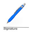 Ballpen Signature Royalty Free Stock Photo