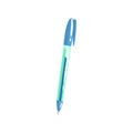 Blue ballpoint pen, office tool cartoon vector Illustration
