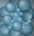 Blue balls background vector