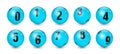 Vector Bingo Lottery Number Balls Isolated on White Background Royalty Free Stock Photo