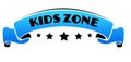 Blue band with KIDS ZONE text.