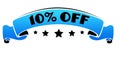 Blue band with 10 PERCENT OFF text.