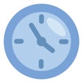 Blue bank clock, icon