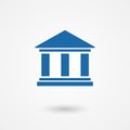 Blue bank icon