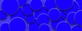 Blue banner design background. Elegant modern circles wallpaper