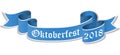 blue banner for Oktoberfest 2018