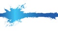 Blue banner splash Royalty Free Stock Photo