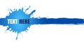 Blue banner splash brush strokes with place under the text Ã¢â¬â vector Royalty Free Stock Photo