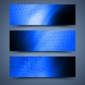 Blue banners templates. Abstract backgrounds Royalty Free Stock Photo