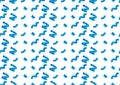 Blue shiny holographic confetti seamless pattern