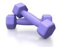 Blue barbells for training lifestyle