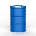 Blue barrel on white background