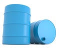 Blue barrels Royalty Free Stock Photo