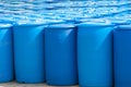 Blue Barrels Royalty Free Stock Photo