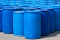 Blue Barrels Royalty Free Stock Photo