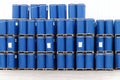 Blue barrels Royalty Free Stock Photo