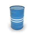 Blue barrels on a white background Royalty Free Stock Photo