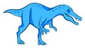 Blue baryonyx, illustration, vector