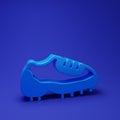 Blue Baseball boot icon isolated on blue background. Minimalism concept. 3D render illustration Royalty Free Stock Photo