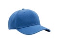 This is a blue baseball cap with fingerprint pattern Royalty Free Stock Photo