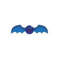 Blue bat animals vektor design. Royalty Free Stock Photo