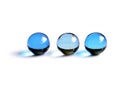 Blue bath balls