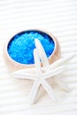 Blue bath salt Royalty Free Stock Photo