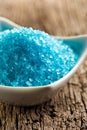 Blue bath salt Royalty Free Stock Photo