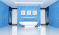 Blue bathroom