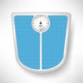 Blue bathroom weight scale