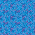 Blue Batik Ornament Royalty Free Stock Photo