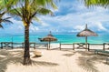 Blue Bay, public beach at Mauritius Royalty Free Stock Photo