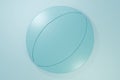 Blue Beach ball icon isolated on blue background. Minimalism concept. 3D render illustration Royalty Free Stock Photo