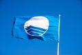 Blue beach flag