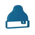 Blue Beanie hat icon isolated on transparent background.